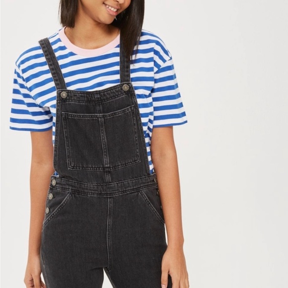 Topshop | Jeans | Topshop Moto Slim Straight Leg Overalls In Washed ...